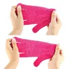 Peeling Glove Scrubber Five Fingers Esfoliante Rimozione dell'abbronzatura Guanti da bagno Guanti da bagno in fibra morbida Massaggio Detergente via mare JNB16203