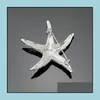 Pins Brooches Exquisite Starfish Brooch Rhinestone Set White K Golden 380 T2 Drop Delivery 2022 Jewelry Dhnwl