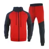 Herrspår Nya våren och hösten Men's Sports Fitness Casual Jacket Pants Sportwear Jogging MXL G221011