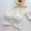 Set di reggiseni Idilliaco tipo di regolazione della biancheria intima floreale superiore sottile inferiore spessa raccolta reggiseno anti-cascamento lingerie femminile T220907