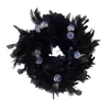 Dekorativa blommor halloween dekorationer krans svarta fjädrar kransar med blå ögon främre dörr dekor höst faller för