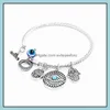 Charm Bracelets Symbol Evil Eye Charm Bracelets For Women Girls Turkish Lucky Blue Eyes Fatima Hand Bracelet Fashion Bangle Jewelr6029967