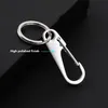 Stainless Steel Keychain Lanyards Classic Round Keyring Components Parts for Car Key Fashion Accessories Gift