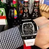 Replies Luxury Richadmills Chronographe Automatique Wristwatch 038 Mouvement entièrement automatique Sapphire Miroir Rubber Watch Band Brand Swiss Brand Spo K