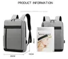 50pcs Backpack Men Nylon Large Capacity Double Zipper Multifunctional Waterproof Business Laptop Crossbody Bags With The charging interface