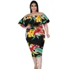 Grande roupa feminina midi es verão vintage fora do ombro bodycon sexy plus size vestido dropshipping atacado