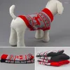 Hundebekleidung Winterdruck Haustierkleidung Warme Weihnachtskatze Pullover für kleine Yorkie Kleidung Mantel Stricken Häkeln Stoffpullover