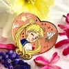 Broches Kawaii Glisten Magical Girl Écolière mignonne en forme de coeur Badge en émail dur Broche Sac à dos Épinglette Cadeau de fête