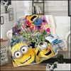 Dekens cartoon minions dekens 3d print dubbele laag Despi me bank reist tieners vrouwen mannen beddening gooi deken pluche quilt2313 dr otflg