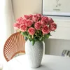 Decorative Flowers 5 Pcs Artificial Rose Silk Flower For Home Living Room Decoration Marriage Bridal Bouquet Wedding Decor Arrangement Roses