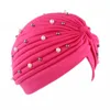 Women Muslim Pearl Beads Elastic Turban Bonnet Scarf Islamic Inner Hijab Caps Arab Head wrap Hijab femme musulman turbante mujer