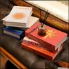Obiekty dekoracyjne figurki 4PCSSet Dekoracyjne książki do pokoi w stylu wakacyjnym Fałszywe dekoracje ozdoby do stolika do kawy