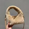 ММ Брендовая модная женская сумка-тоут, плюшевая сумка 2023 года, новая зимняя милая сумка через плечо Hobo Wander, дизайнерская женская сумка-тоут через плечо B215G