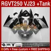 & Tank Fairings Kit For SUZUKI RGVT250 RGV-250CC SAPC 1997-1998 Bodys 161No.159 RGV-250 RGV250 VJ23 RGVT-250 1997 1998 RGVT RGV 250CC 250 CC 97 98 ABS Fairing grey stock