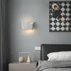 Duvar lambaları Modern Led Alüminyum Beyaz Siyah Fırçalı Dekorasyon Oturma Odası Başucu Işıkları Gece Işık Ev Sconce Dekor