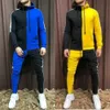 Herrspårsdräkter Designer Spring Autumn Patchwork Sportkläder kostymer Hoodies Pants Joggers PCS Set G221011