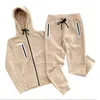 Men's Tracksuits Sports Fitness Casual Suit Fall New Youth Solid Color Hooded Coat Zipper Hoodie Grey Black Khaki Sweatpants G221011