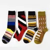 Herrensocken CHAOZHU Mode Herbst Winter Casual Baumwolle Crew Männer Punkte/Streifen Täglich Deodorant /Calcetines T221011