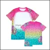 Favor de festas UPS PRIMEIRA DE LEOPARD SUBlima￧￣o camisas branqueadas transfer￪ncia de calor Party Blank Favor Favor Bleach camise