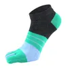 Men's Socks 5pairs/lot Summer Men Cotton Toe Striped Contrast Colorful Patchwork Mens Five Finger Free Size Basket Calcetines