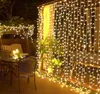 Açık Led Icikle String Peri Işıkları Bahçe Ev Dekoru Düğün Perdesi Sokak Işıkları 6x3/3x3/3x1m için Noel Süslemeleri