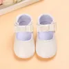First Walkers 2022 Baby Girl Cotton Princess Shoes Retro Spring Autumn Toddlers Prewalkers Pu Infant Soft Bottom 0-18M