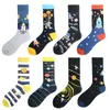 Herrensocken 2021 Herbst und Winter Neue Weltraumsocken 1 Kreative Baumwolle Paar Rohr Cartoon Alien T221011