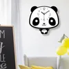 Horloges murales mignon enfants chambre acrylique panda type enfants cadeaux décor silencieux muet maison horloge dessin animé