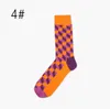 Erkek Çoraplar Sıcak Yeni Çorap Stili 3D Renkli Kare Pamuk Çoraplar Erkekler İçin Kadınlar Beyefendi Erkek Çorap Büyük Boyut Eur 37-46 HP08 T221011