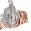 Bras Sets 3-częściowy koronkowy stanik Yimunancy ustawił kobiety Hallow Out Transparent Bielizna Panie Sexy bielizna T220907