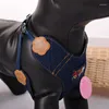 Dog Collars Denim Blue Pet Harness Vest With Leash Set Stock On Sale Cat Medium Animal Autumn Winter Outdoor Walking Products