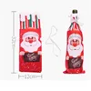 Juldekorationer Santa Snowman Elk Wine Bottle Cover Champagne Bag Ornamente Dinner Decor Navidad Kerst Year Gift