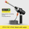 Bilbricka 12V trådlöst hushållsvattenpistol litium batteriladdning bärbar sprayrengörare tvättmaskin