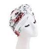 Cappelli di turbante intrecciati stile annodato alla moda Stampa floreale con elastico Doughunt Beanie Ladies Chemio Cap Accessori per capelli causali