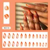 Detachable Fake Nails Full Cover Nail Tips Long Ballerina Press On Nails Simple Fashion DIY Oval Head Manicure With Design Unas Postizas Desmontables
