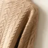 Suéteres de mujer Otoño e invierno OL Jersey Tops Sólido Cuello alto Suelto Lana Punto Fondo Suéter