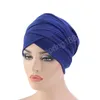 Femmes musulmanes Hijabs coton longue écharpe chapeau intérieur Hijab inde chapeau couleur unie Turban tête casquette dame cheveux accessoires