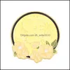 Pinnen broches goud vergulde email reversbroche pin cartoon schattige zonnebloem zon moon badge creatieve tas hoed decoraties luxe brooo dhjppp