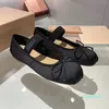 2022 new fashion Women Shoes Silk Genuine Leather Ballet Flats Butterfly-Knot Lovely Designer Shoes Square Toe Bow Tie Slip on Spring top quality