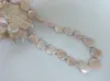 Colliers de pendentif vendant des bijoux11-13 mm de pièce rose forme de perle d'eau douce cultivée en culture Collier Keshi