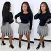 Women Summer Mini Dresses Set Office Tops Short Skirts Fashion Casual Sexy Female Pleated Womens Two Peice Sets