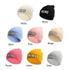 2023 Mama Letter Mini Keep Warm Skull Caps Fashion New Outdoor Solid Color Women Beanies Winter Hat