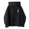 Vestes pour hommes tactique col haut épais hiver chaud Cargo manteaux hommes noir japonais Streetwear à capuche rétro fermeture éclair Techwear Parkas