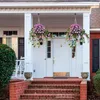 Flores decorativas HTMeing Bugainvillea Garland Seda de seda Falsa Falsa pendurada em casa Decoração de casamento