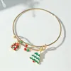 Bangle Trendy Christmas Tree Gift Pendant Bracelet Gold Retractable Adjustable Female Accessories Pulseras Mujer Brazaletes