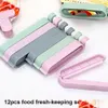 Other Kitchen Dining Bar 12Pcs/Set Plastic Bag Sealer Snack Fresh Food Storage Clips Tool Accessories Mini Vacuum Sealing Clamp Dro Dhwmp