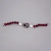 Strand cultura de arroz branco de água doce Roundfuchsia Fuchsia AGATES Pulseira 8.5 "