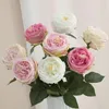 Decorative Flowers Feel Moisturizing Austin Rose Ins Wind Simulation Bouquet Po Props Curling Tea Flower Decoration