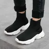 Buty 2022 NOWOŚĆ Spring Autumn Socks Buty Boys Girls Sneakers Fashion Casual Running Kids Sport Non-Slip Children Net Y2210