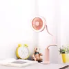 Nachtlichten USB LED Desk Leeslichtlamp met ventilator Oplaadbare flexibele verstelbare handige koellamp